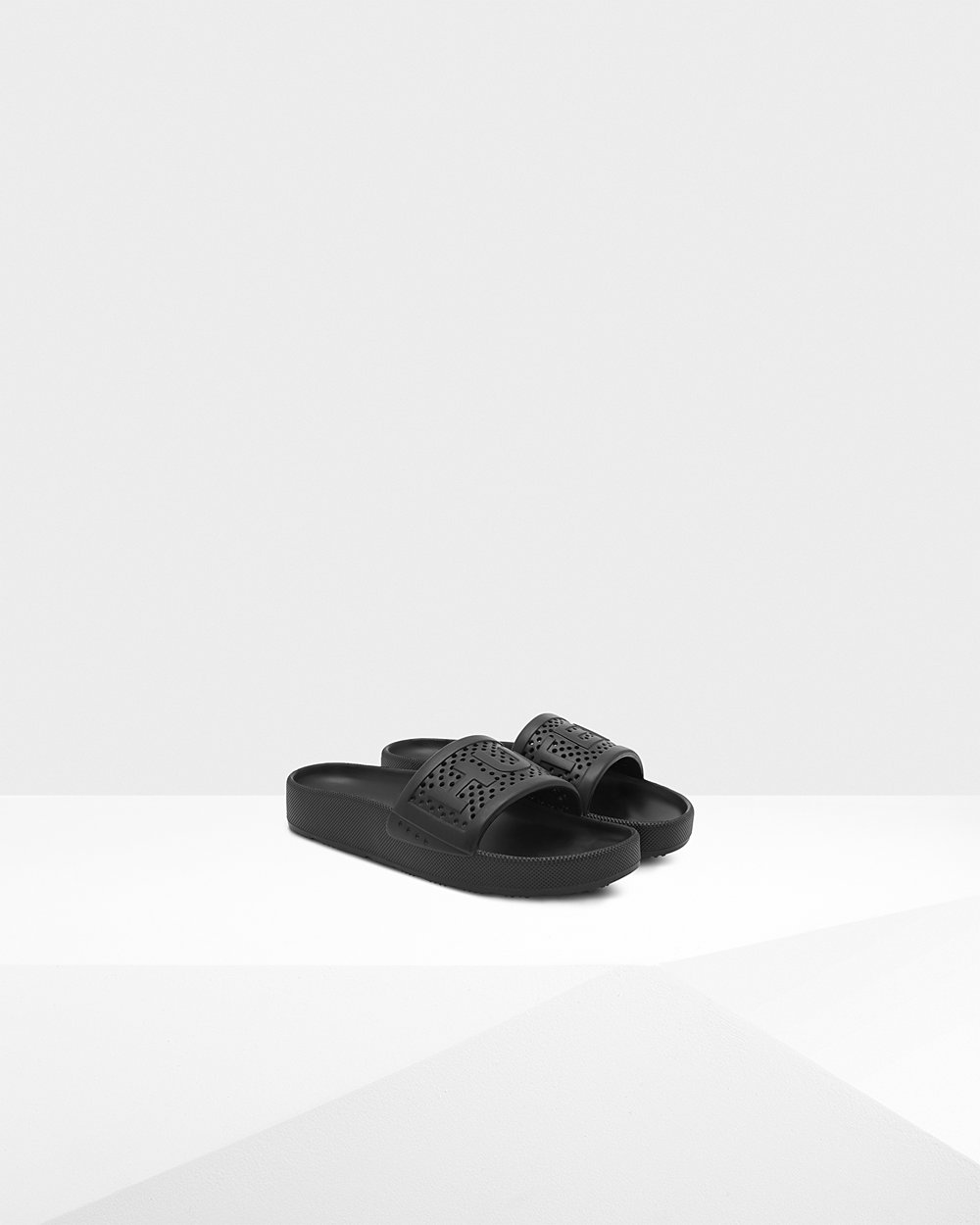 Mens Slides - Hunter Original Lightweight Moulded (67AQLYPIO) - Black